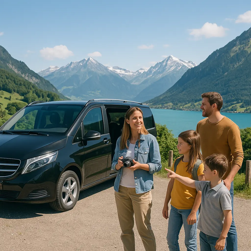 Familienausflug Schweiz Mercedes V-Klasse – Swiss Rent a Car